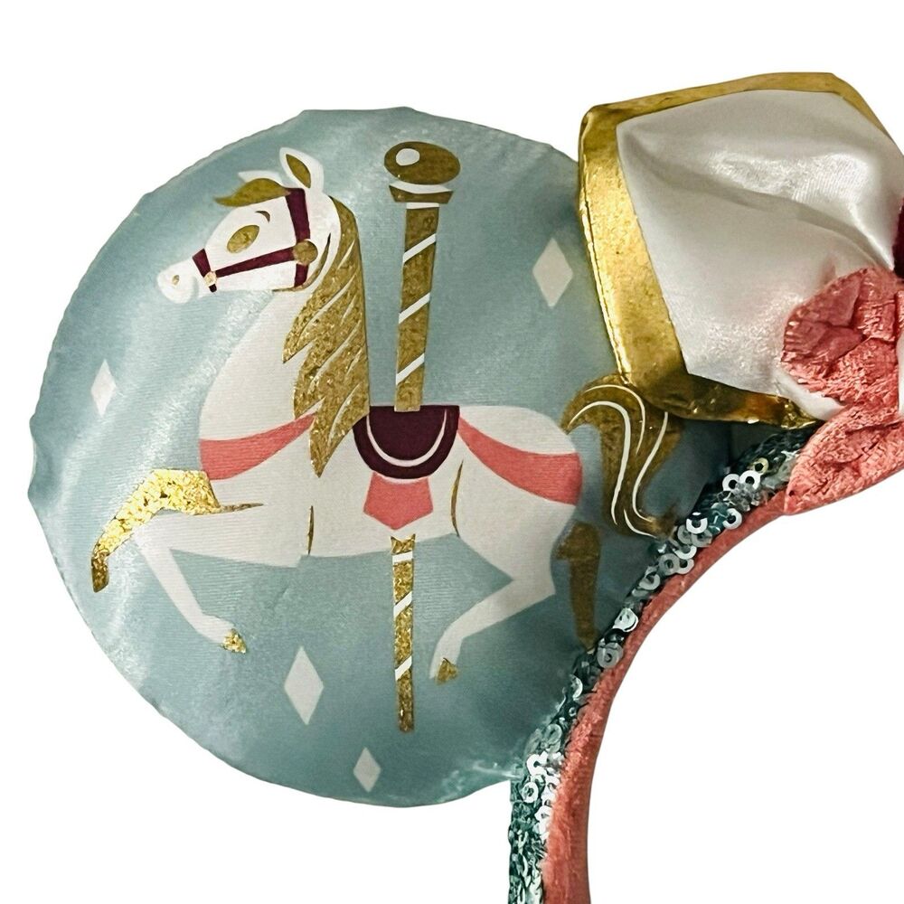 The Main Attraction King Arthur Carousel Disney`Parks Minnie Mouse Ears Headband - Picture 2 of 5